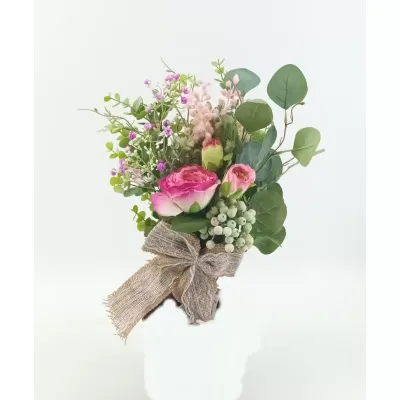 Bouquet rose-acacia cm.45 fucsia