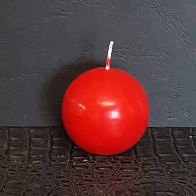 Candela sfera c 032 rosso  (pz 24)