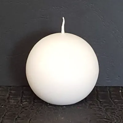 Candela sfera 040 bianco  (pz 16)