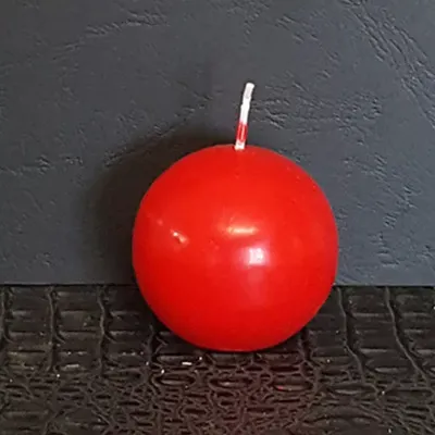 Candela sfera c 040 rosso  (pz 16)
