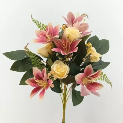 Lilium-rose frontale cm. 50 avorio
