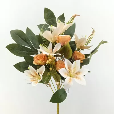 Lilium-rose frontale cm. 50 pesca