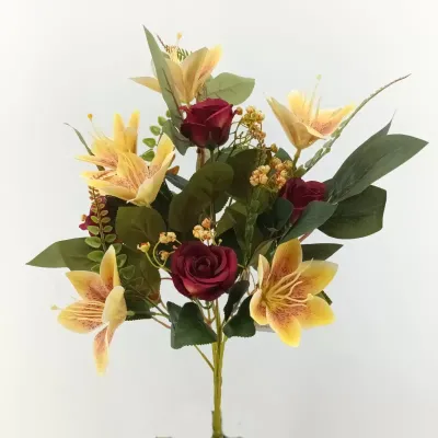 Lilium-rose frontale cm. 50 bordeaux