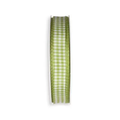 Nastro vichy an. mm.25 m.25  verde