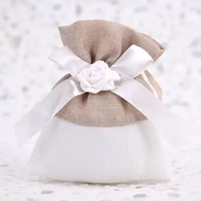 Sacchettino tessuto 09x11 beige (pz.12)
