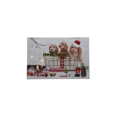 Quadretto led 60x40 cani