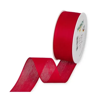 Nastro cotton look mm.40 m.25 rosso
