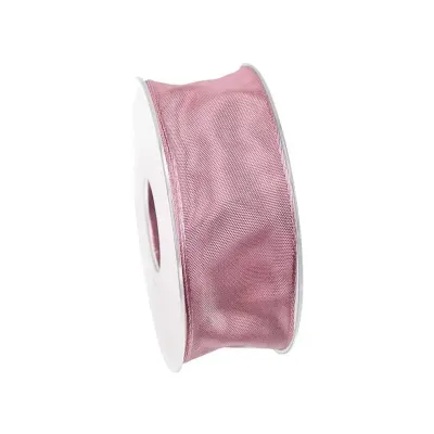 Nastro taffeta an.mm.40 m.25 rosa ant.