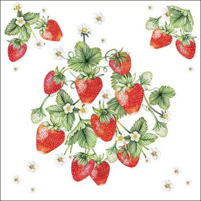 Tovagliolo carta 33×33 fragole (pz.20)