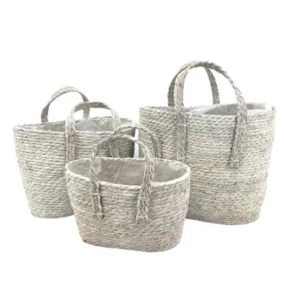 Bcr-borsa corda 40x32 h.35 bianco (set 3)