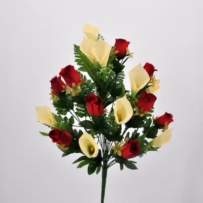 Lily-boccioli frontale 18 fiori rosso