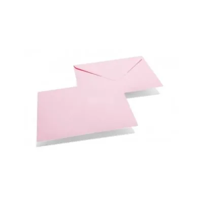 Biglietto+busta 7x11 rosa (100 pz.)