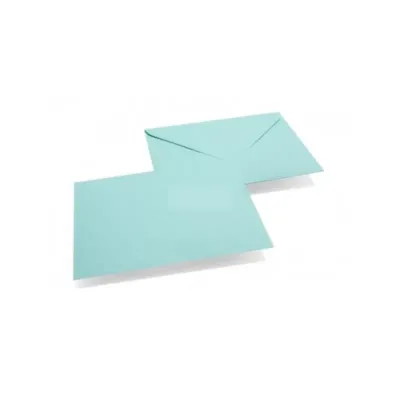 Biglietto+busta 7x11 azzurro (100 pz.)