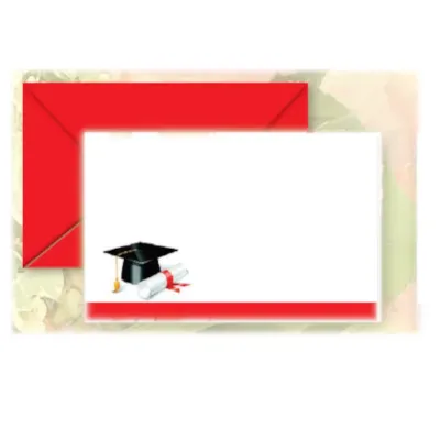 Biglietto+busta  b 7x11 laurea (pz.100.)banda