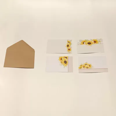 Biglietto + busta b 7x11 fiori (pz.100)