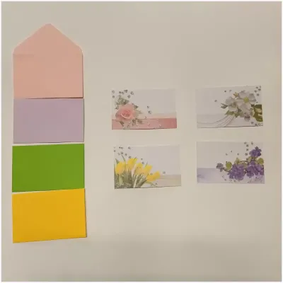Biglietto + busta b 7x11 fiori ass (pz.100)