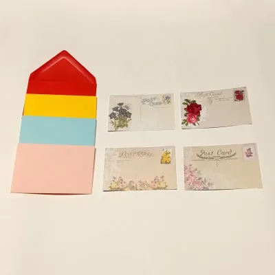 Biglietto + busta b 7x11 fiori (pz.100)