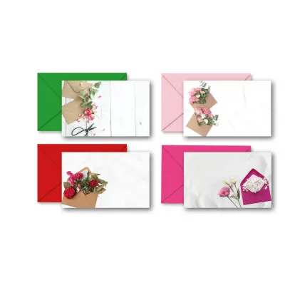 Biglietto + busta b 7x11 fiori (pz.100)