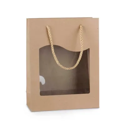 Shopper con finestra 19x24 avana (pz.14)