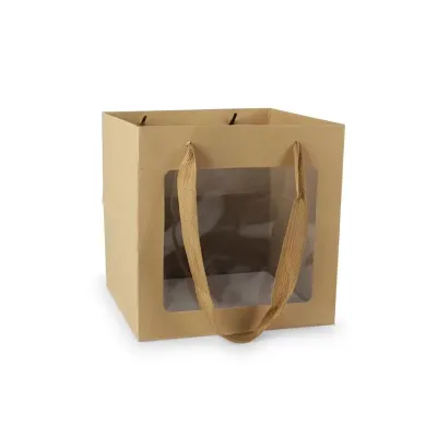 Shopper c.finestra 20x20 avana (pz.10)
