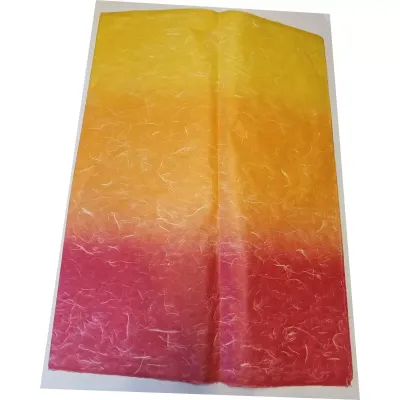 Fogli 70x100 carta riso sfumati giallo (pz.10)