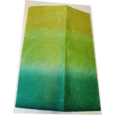 Fogli 70x100 carta riso sfumati verde (pz.10)