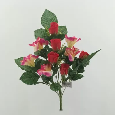 Frontale astromelia-bocciolo cm. 43 rosso