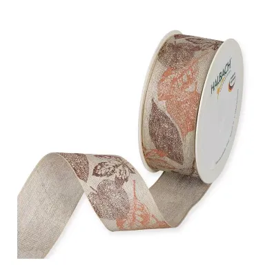 Nastro aut.leaves mm.40 m.15 cognac