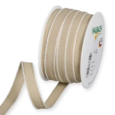 Nastro cotone bordo mm.15 m.25 lino
