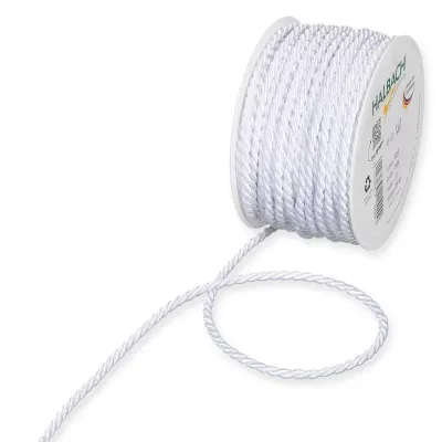 Cordino canapa mm.04 m.25 bianco