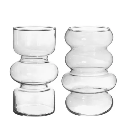 Vaso twin h.18 trasparente