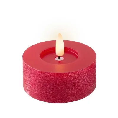 Candela led d.07 h.03 rosso set 2 pz