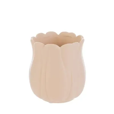 Cr-vasetto fiore d.10 beige