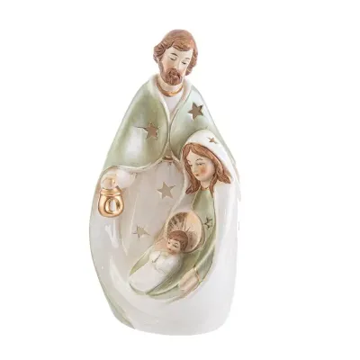 Sacra famiglia portacandela h.23