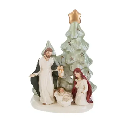 Sacra famiglia portacandela h.23,5