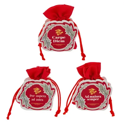Sacchettino laurea 10x12 rosso (pz.4)
