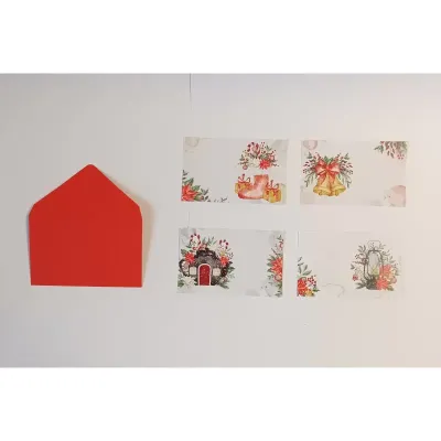 Biglietto + busta b 7x11 ogg.natal.(100 pz)