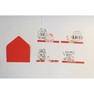 Biglietto + busta b 7x11 ho...ho...ho...(100 pz)