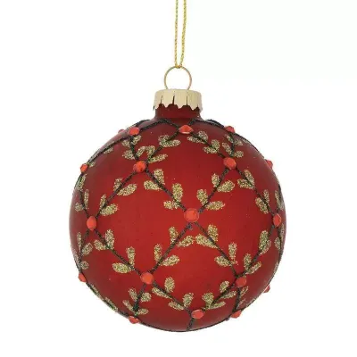 Pallina vd 10 foglie rosso