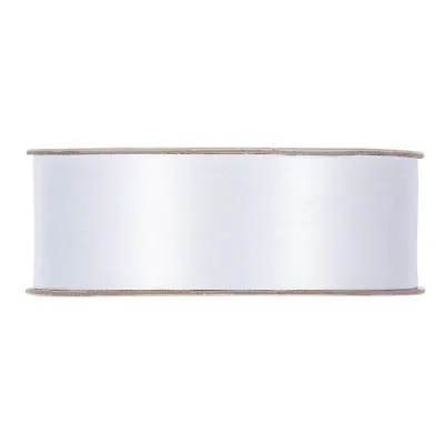 Nastro doppio raso mm.25 m.50 bianco