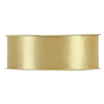 Nastro doppio raso mm.25 m.50 light gold