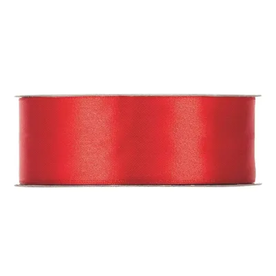 Nastro doppio raso mm.25 m.50 rosso