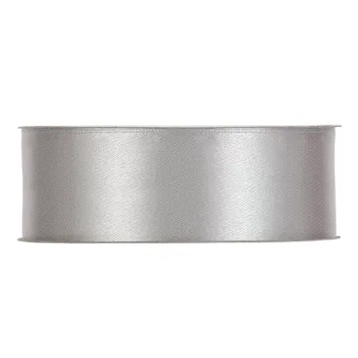 Nastro doppio raso mm.25 m.50 argento
