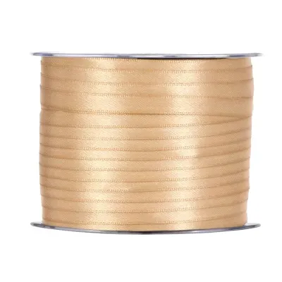 Nastro doppio raso mm.06 m.100 light gold