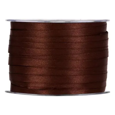 Nastro doppio raso mm.06 m.100 marrone