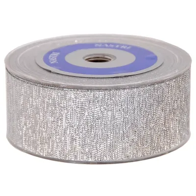 Nastro mm.40 m.15 new year argento