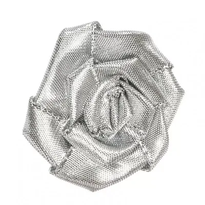 Rose adesive cm. 2,5 argento (24pz)