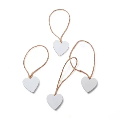 Cuore legno cm.02 bianco (pz.24)