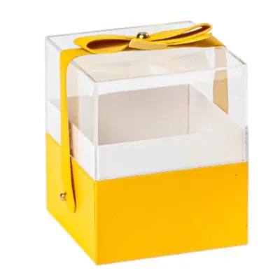 Scatola plexi 10x10 giallo