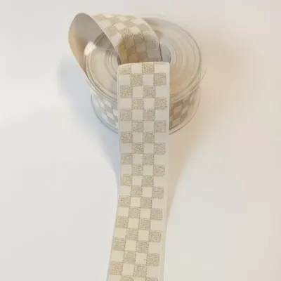 Nastro mm.40 mt.15 glamour oro panna-oro